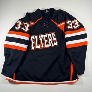 Philadelphia Flyers Retro NHL Hockey Jersey #33 Men’s Size XL Black/Orange